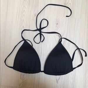 H&M Black Padded Triangle Bikini Top - Women Swim